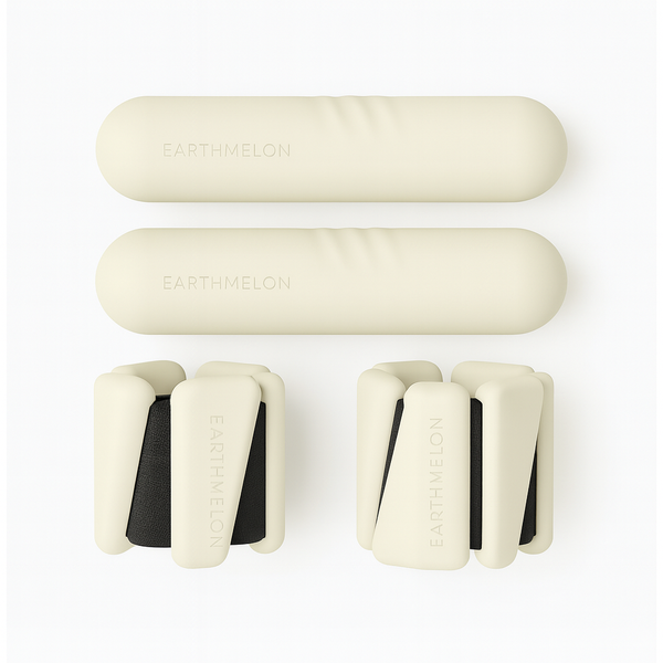 Earthmelon Premium Aesthetic Silicone Dumbbell Bars And Ankle Weights Set