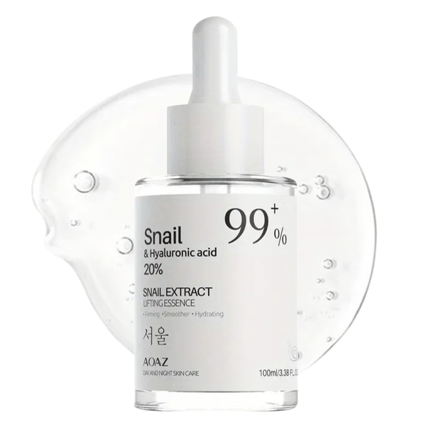 AOAZ 99% Snail Hydrating Face Serum 100ml - Hyaluronic Acid + Niacinamide