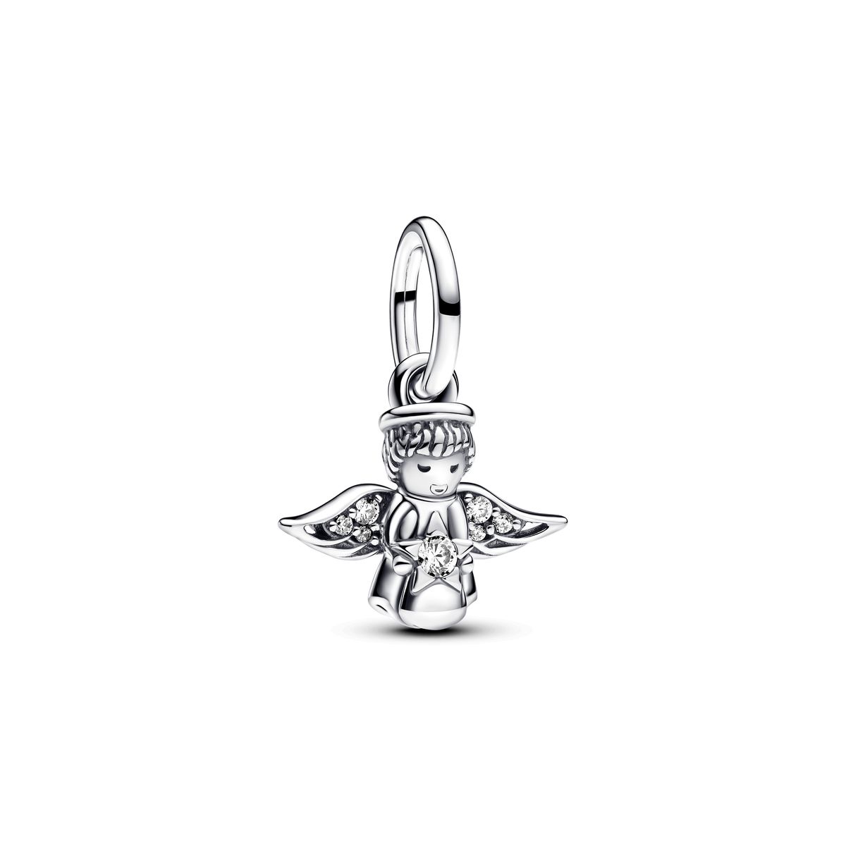 Tuscany Silver Pendente Thong in Smalto Rosa e Cristallo su Catena