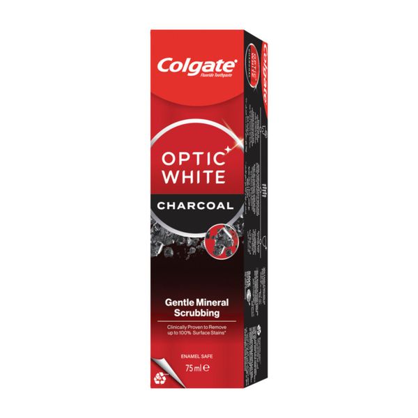 Colgate Optic White Charcoal, Whitening Toothpaste, 75ml