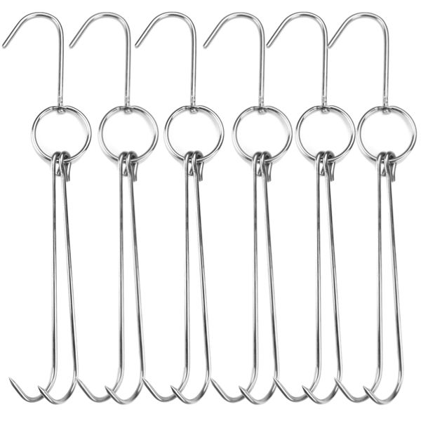 Kitchen Multifunctional Meat Poultry Biltong Hanging Hook Set Of 6 (30cm)