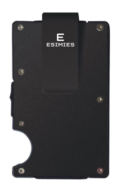 ESIMIES Minimalist Wallet - Card Holder &amp; Money Clip-RFID Blocking-Black