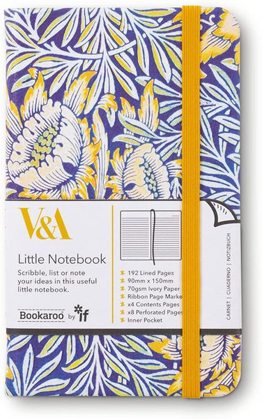 V&amp;a Bookaroo A6 Journal Morris Tulip