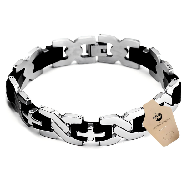 Men Black Carbon steel Charms &amp; Charm Bracelets Bracelet