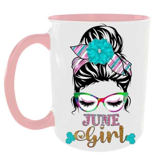 June Girl Pink Mug image