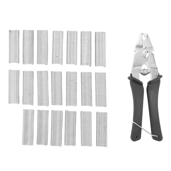 1Pcs Ring Plier Tool and 600Pcs M Clips Chicken Mesh Cage Wire