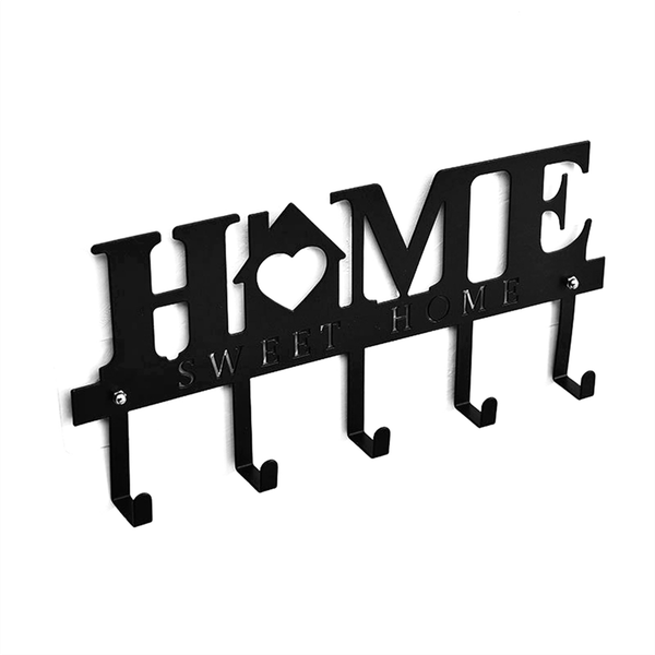Wall Mount Metal Key Hanger With 5 Key Hooks Key Rack Organizer