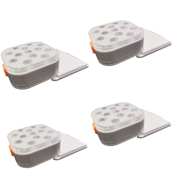 Rechargeable RGB Waterproof LED Pool Lights - 4-Pack