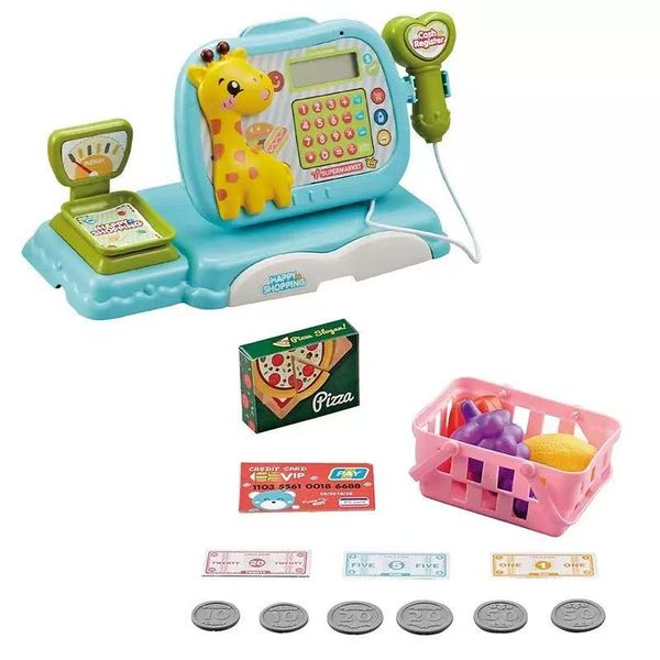 Giraffe Cash Register Toy for Kids - 3+ Age Pretend Play Supermarket Set