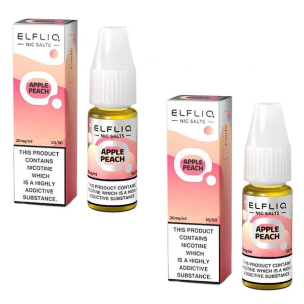 Elf Bar ELFLIQ E-Liquid 30ml Nic Salt 5% - Apple Peach (Pack of 4)