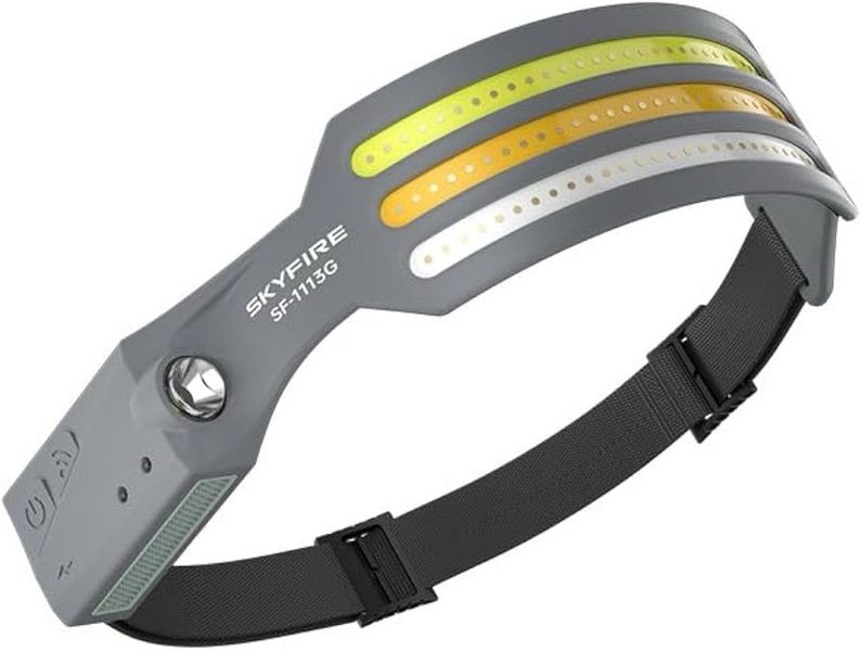 SKYFIRE Tri-LED Rechargeable Headlamp, Camping Accessories - Fishing Gear