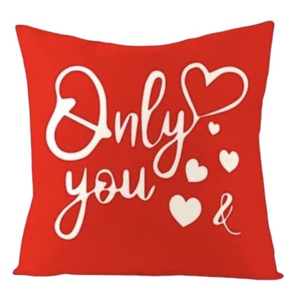 Only You Valentine Love Plush Luxury Scatter Cushion Cover - 60cm x 60cm