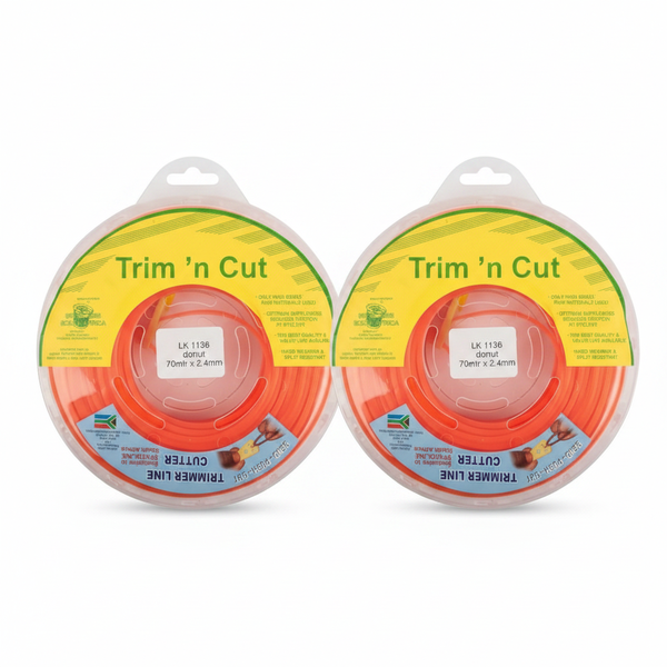 Trim 'n Cut 2.4mm Nylon Trimmer Line 70m Donut for Lawn Care - 2 Pack