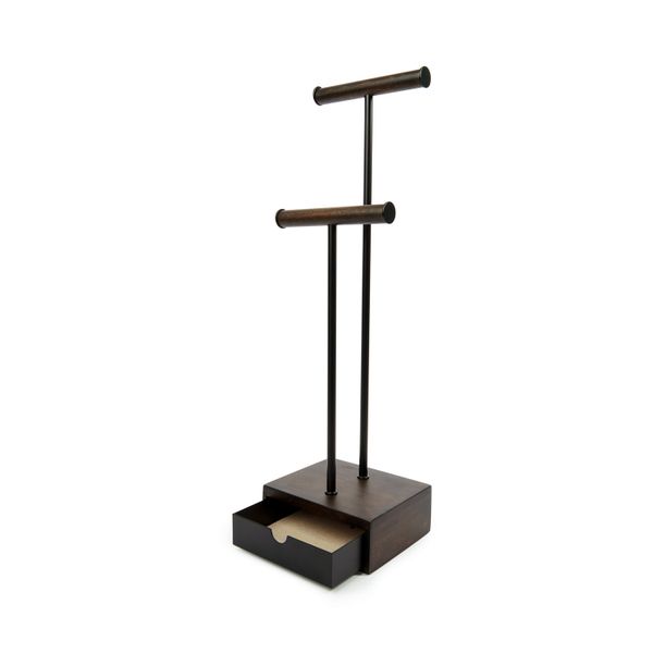 Jewellery Stand Black and Walnut