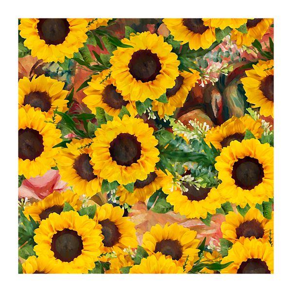 Arrangement of Sunflowers Square Tablecloth