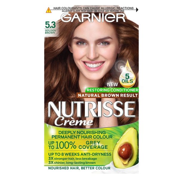 Garnier Nutrisse Permanent Hair Dye 5.3 Golden Brown