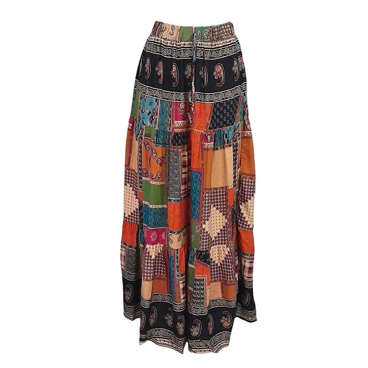 Ladies Summer Skirt - Red Multi-Pattern Patch | Shop Today. Get it ...
