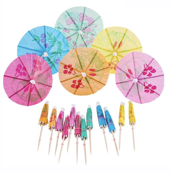 Decor Party Paper Umbrella Cocktail Decoration Parasols 50pc