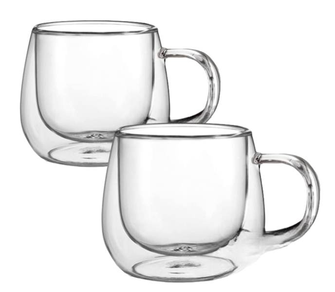 Set Of 2 Premium Quality Double Wall Cups - 250ml