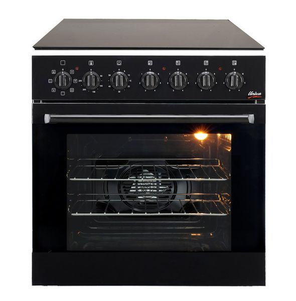 Univa U336CF M/function Fan Assisted Undercounter Oven &amp; Ceran Hob - Black
