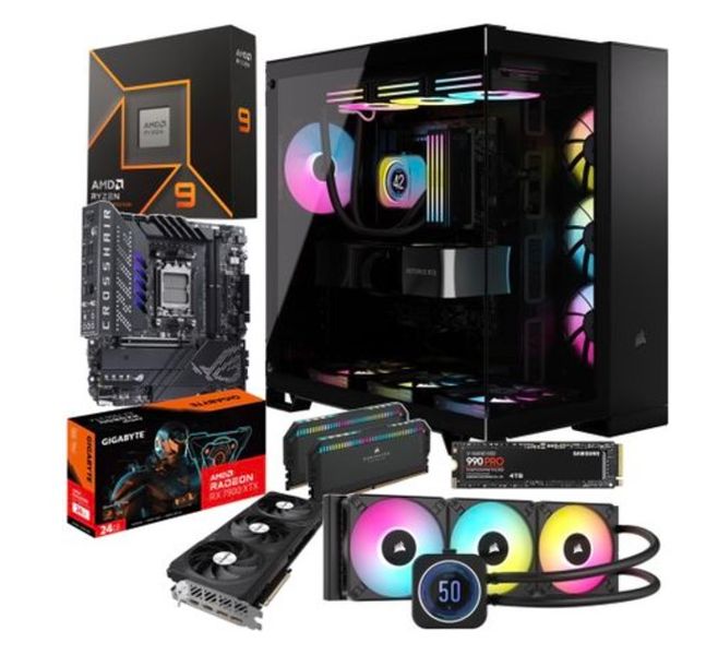 Gaming Build Ryzen 7 9800X3D / 64GB RAM / 4.5TB / RX 7900 XTX OC 24GB