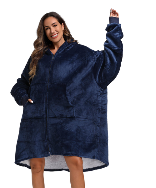 Oversize Blue Hoodie Blanket