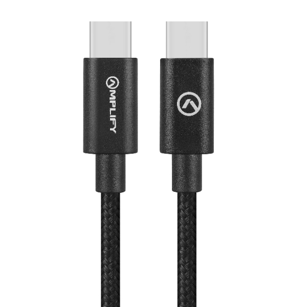 Amplify Linked Series USB-C to Type-C 60W Braided Cable 1.2m - Black