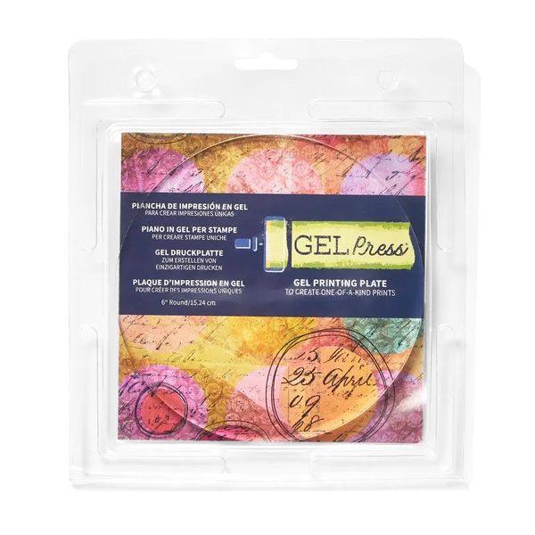 Gel Press Monoprinting Gel Plate 15.24cm / 6" Round