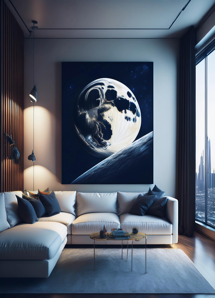 Canvas Home Decor Wall Art - Moon
