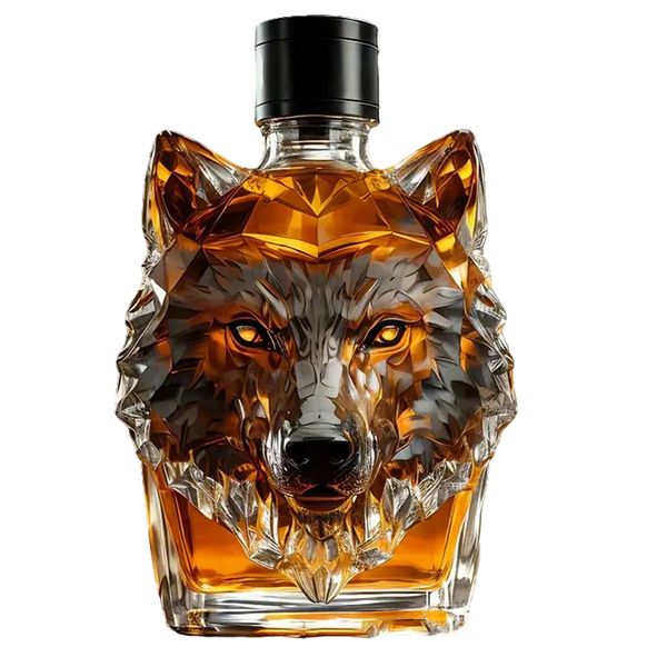 Creative Wolf-Head Liquor Dispenser High Borosilicate Glass 350ml
