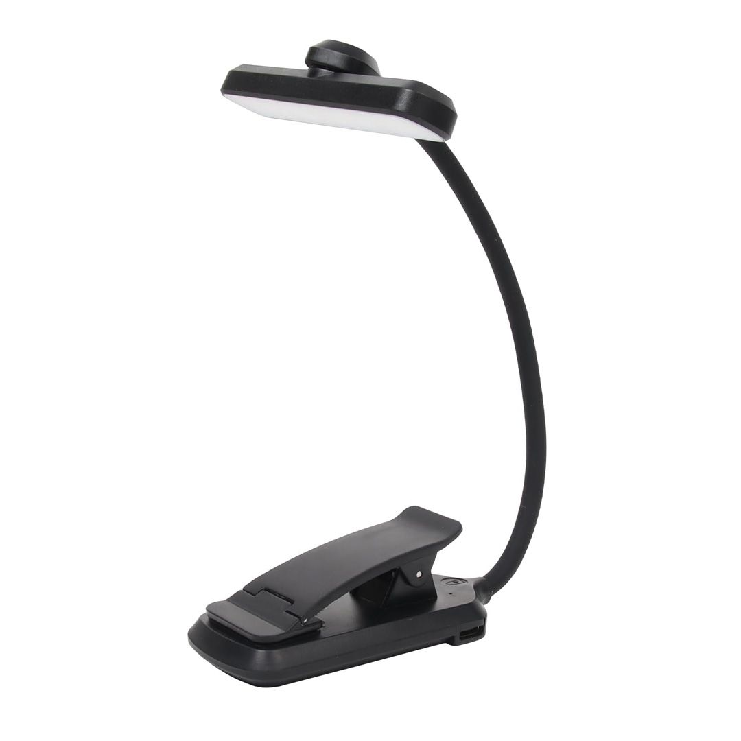 Book Light Clip on Reading Light USB Rechargeable LED Eye Caring 3 Colors