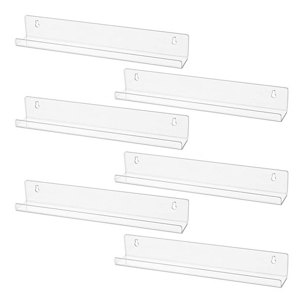 6 Pcs Vinyl Record Wall Mount Shelf for Albums or Children's Books