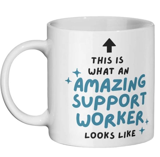 Amazing Support Worker Christmas Birthday Gift Mug