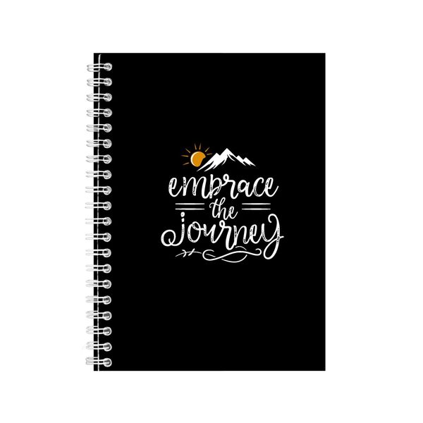 Journey A5 Notebook Spiral and Lined Motivational Saying Graphic Notepad185