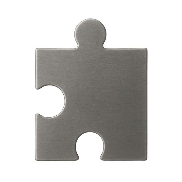 Stainless Steel Puzzle Piece Coaster - Modern Metal Drink Mat