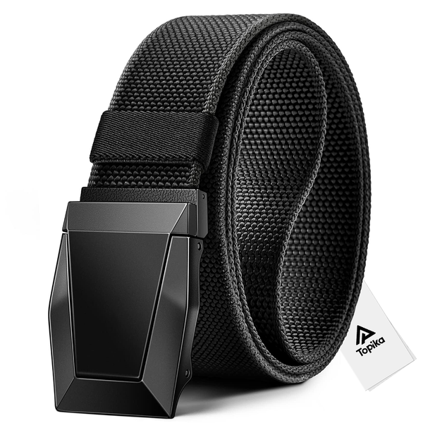 Topika Tactical Belt Men's Belts, Stretch Nylon Quick Release Belt 96-125cm
