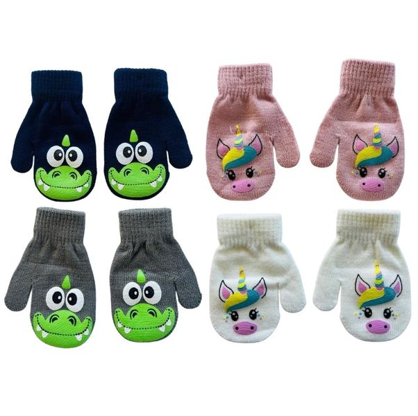 Toddler Winter Mittens Gloves (Set of 4)