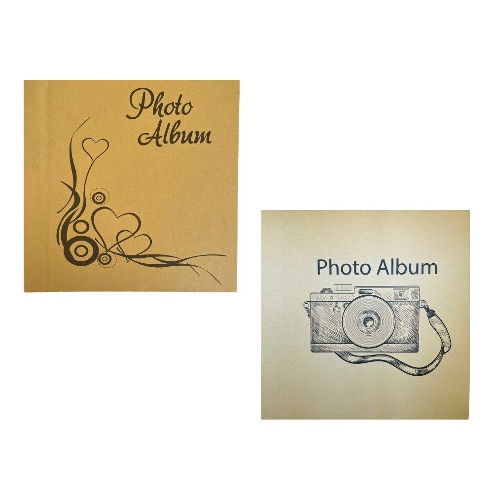 Photo Album 18 Black Pages Double Sided 36 Sides 24cm Pack of 2