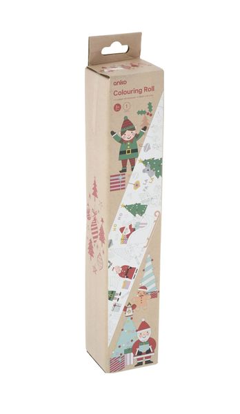 Christmas Colouring Roll - 30x250cm Paper with Festive Designs