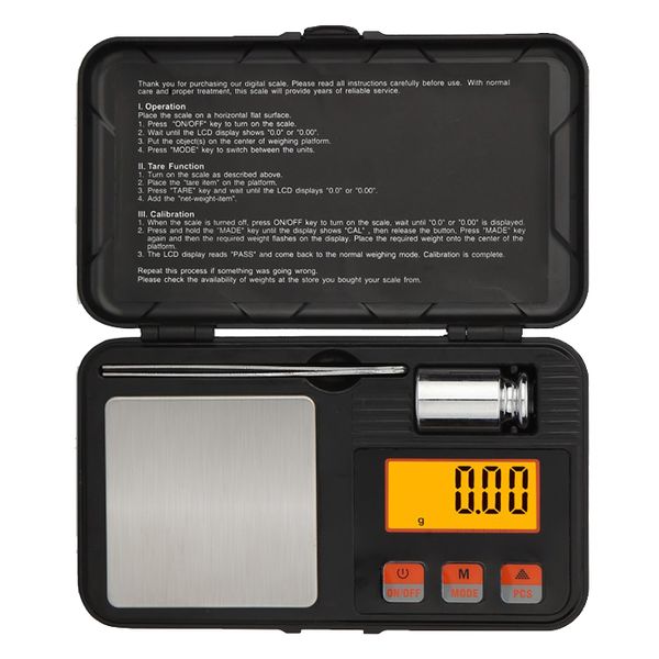 Mini Pocket Size High-Accuracy 200g Jewelry Digital Scale - Black