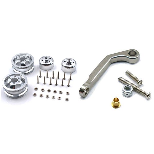 For Wpl B1 B14 B24 C14 C24 Rc Car Spare Metal Servo Pull Rod Grey