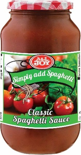 All Joy Classic Spaghetti Sauce 3 Bottles x 485g