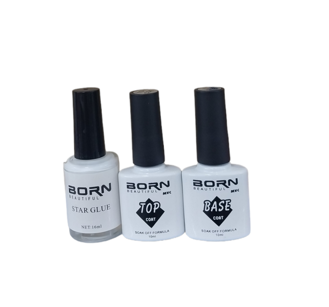 Beauty Investment Top &amp; Base Coat With Star Glue