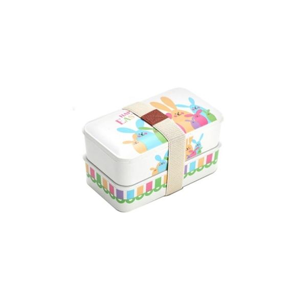 1000ml Double Layer Bamboo Fiber Baby Bento Box School Travel Walking Tour
