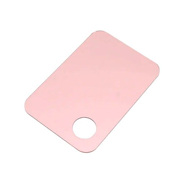 Thick Acrylic Mirror Like Cosmetic Mixing Palette - Rose Gold