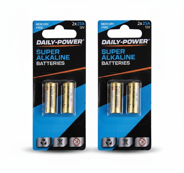 Daily Power 23A Alkaline Batteries 12V - 2 Piece Set - 2 Pack