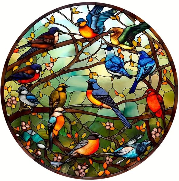 Bird Acrylic PVC Resin Suncatcher Porch Garden Hanging Home Decor