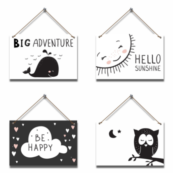 Imaginate - Baby Room Hanging Picture boards - Hello Sunshine - 4 Piece