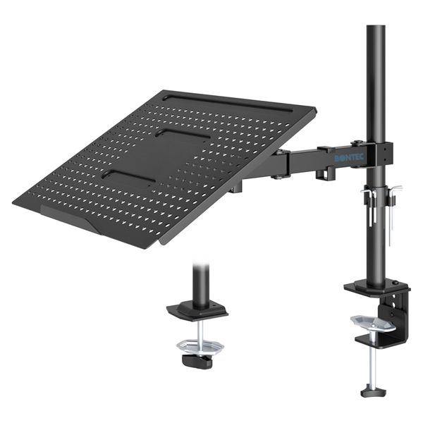 Bontec 13-32" Monitor Mount Arm with 17" Notebook Laptop Tray Capacity 8kg