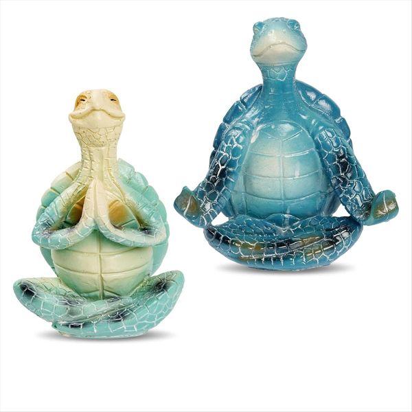 2 Pcs Sea Turtle Meditation Home Decor Meditation Figurine